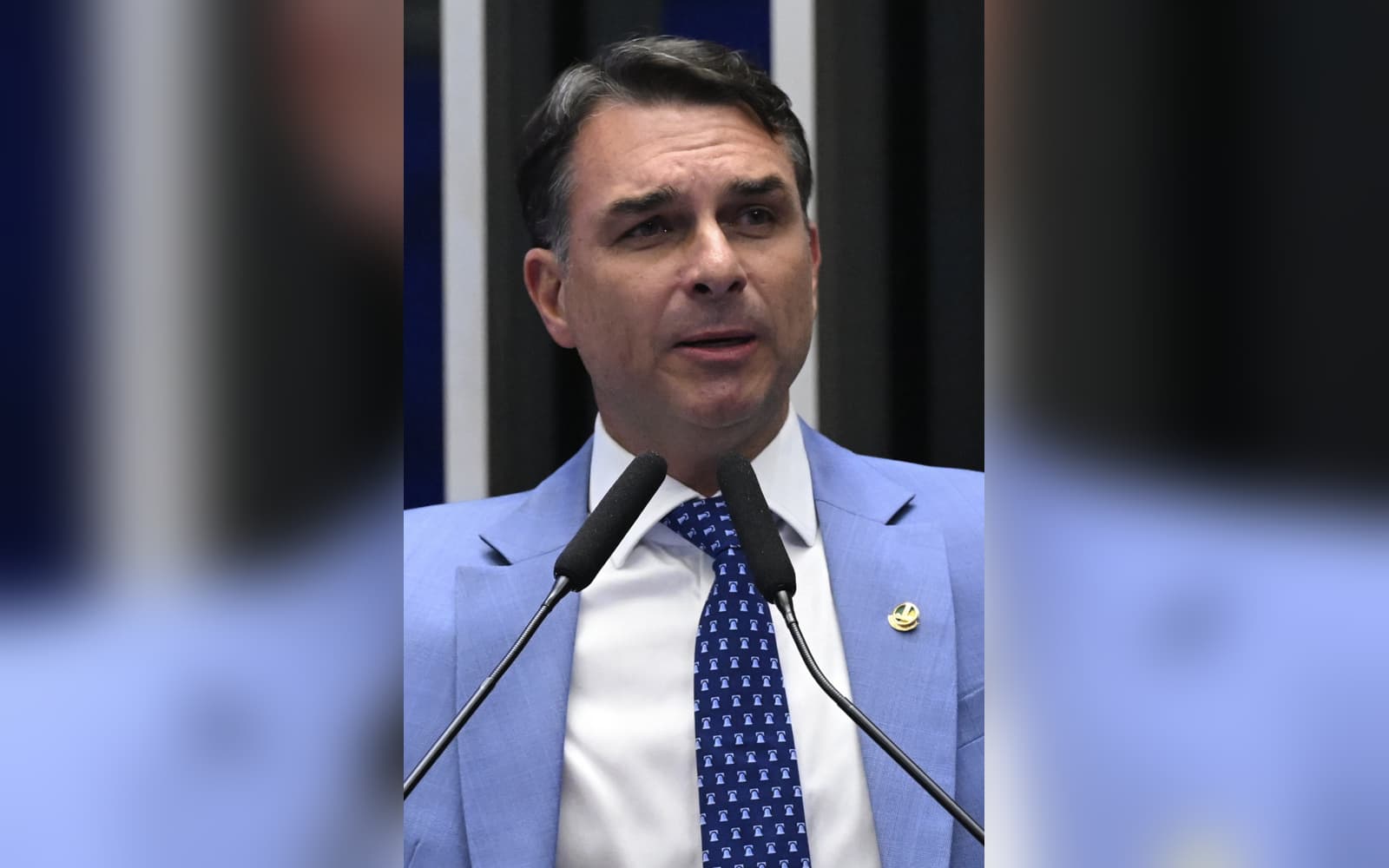 Flávio Bolsonaro speaking in the Brazilian Senate on September 1, 2026; archive portrait.