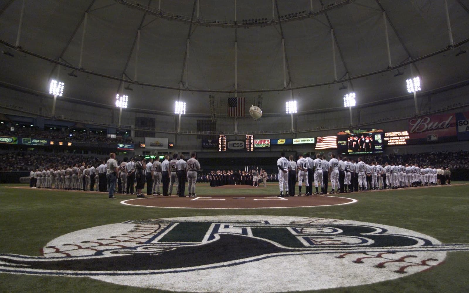 Tropicana Field on Opening Day 2002; archive venue photograph.